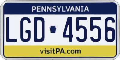 PA license plate LGD4556