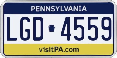 PA license plate LGD4559