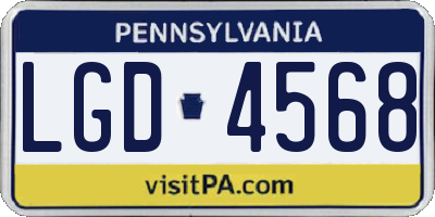 PA license plate LGD4568