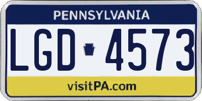 PA license plate LGD4573