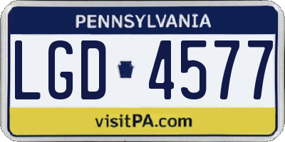 PA license plate LGD4577