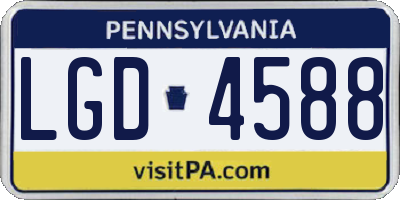 PA license plate LGD4588