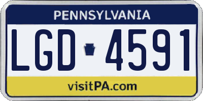 PA license plate LGD4591