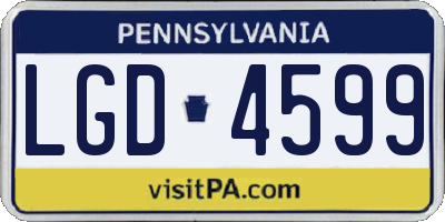 PA license plate LGD4599