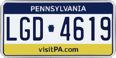 PA license plate LGD4619