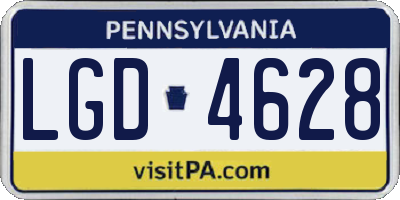 PA license plate LGD4628
