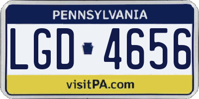 PA license plate LGD4656
