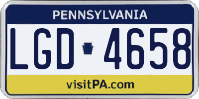 PA license plate LGD4658