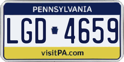 PA license plate LGD4659