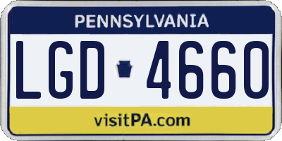 PA license plate LGD4660