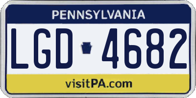 PA license plate LGD4682
