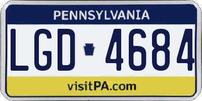 PA license plate LGD4684