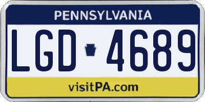 PA license plate LGD4689