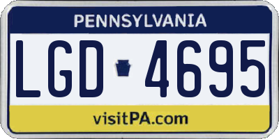 PA license plate LGD4695