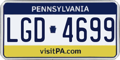 PA license plate LGD4699
