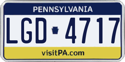 PA license plate LGD4717