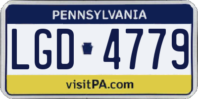 PA license plate LGD4779