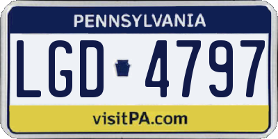 PA license plate LGD4797