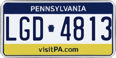 PA license plate LGD4813