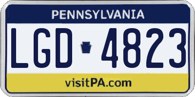 PA license plate LGD4823