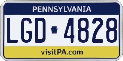 PA license plate LGD4828