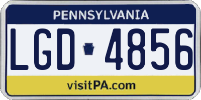 PA license plate LGD4856