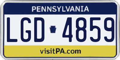 PA license plate LGD4859