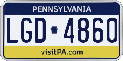 PA license plate LGD4860
