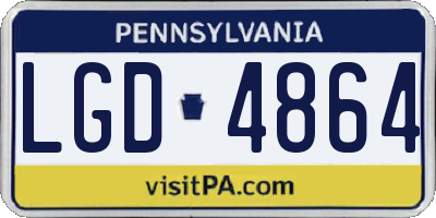 PA license plate LGD4864