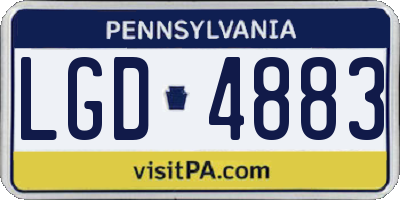 PA license plate LGD4883