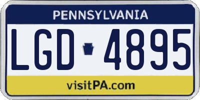 PA license plate LGD4895