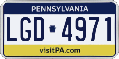 PA license plate LGD4971