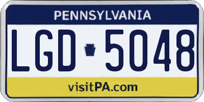 PA license plate LGD5048