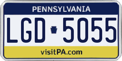 PA license plate LGD5055