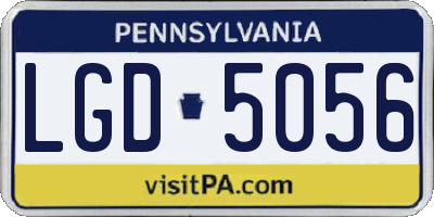 PA license plate LGD5056