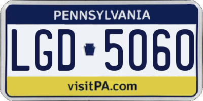 PA license plate LGD5060