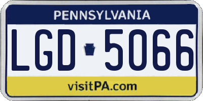 PA license plate LGD5066