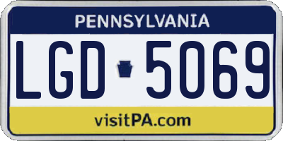 PA license plate LGD5069