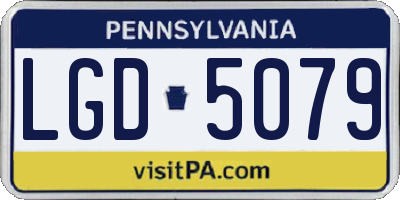 PA license plate LGD5079