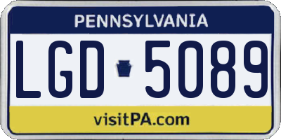 PA license plate LGD5089