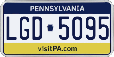 PA license plate LGD5095