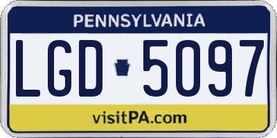 PA license plate LGD5097