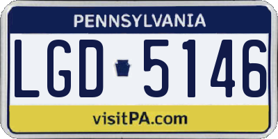 PA license plate LGD5146