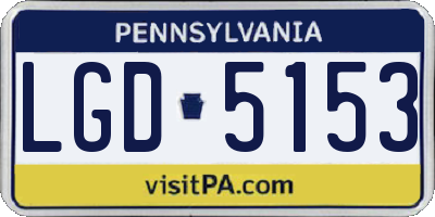 PA license plate LGD5153