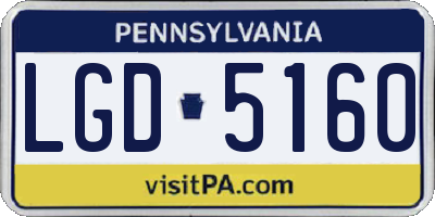 PA license plate LGD5160