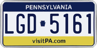 PA license plate LGD5161