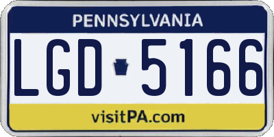 PA license plate LGD5166
