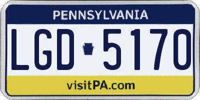 PA license plate LGD5170