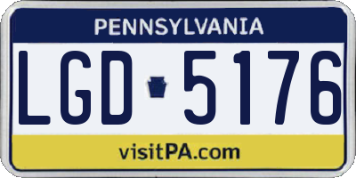 PA license plate LGD5176