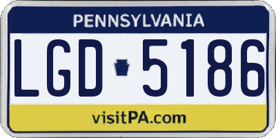 PA license plate LGD5186